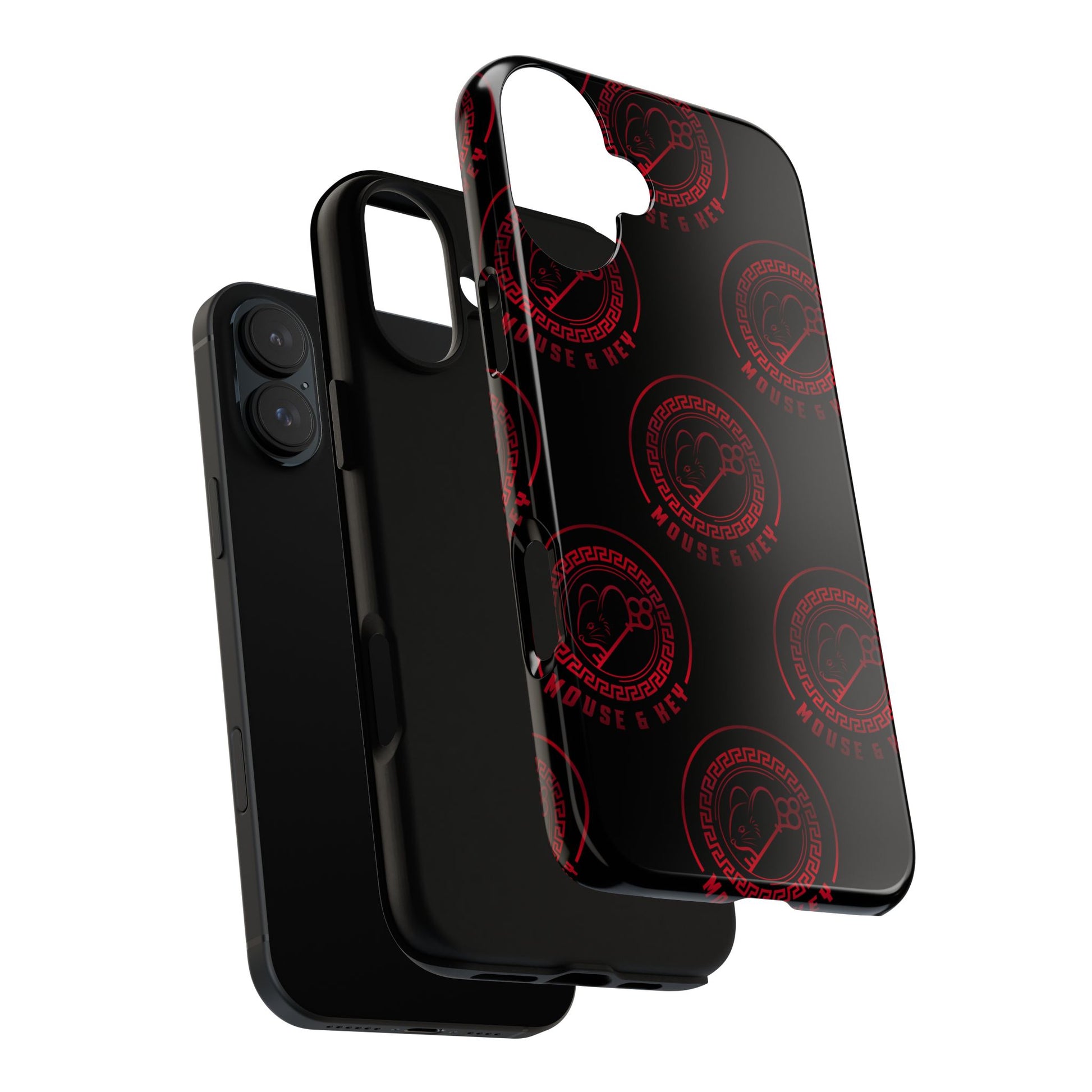Coque de téléphone — Motif logo M&K à timbre rouge