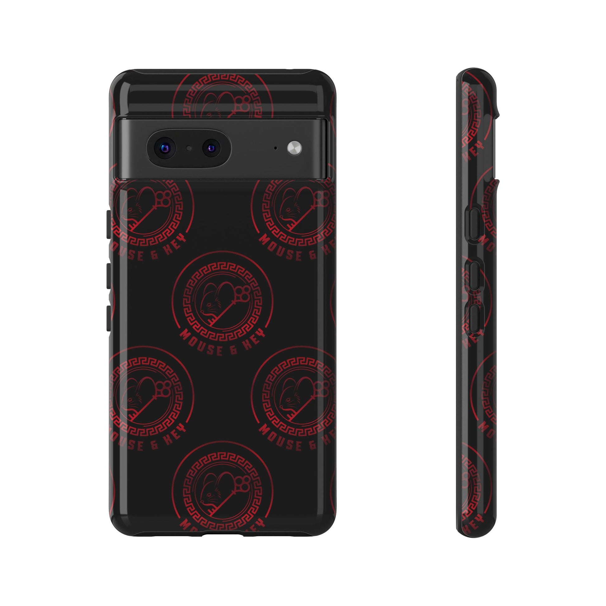 Coque de téléphone — Motif logo M&K à timbre rouge