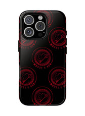 Coque de téléphone — Motif logo M&K à timbre rouge