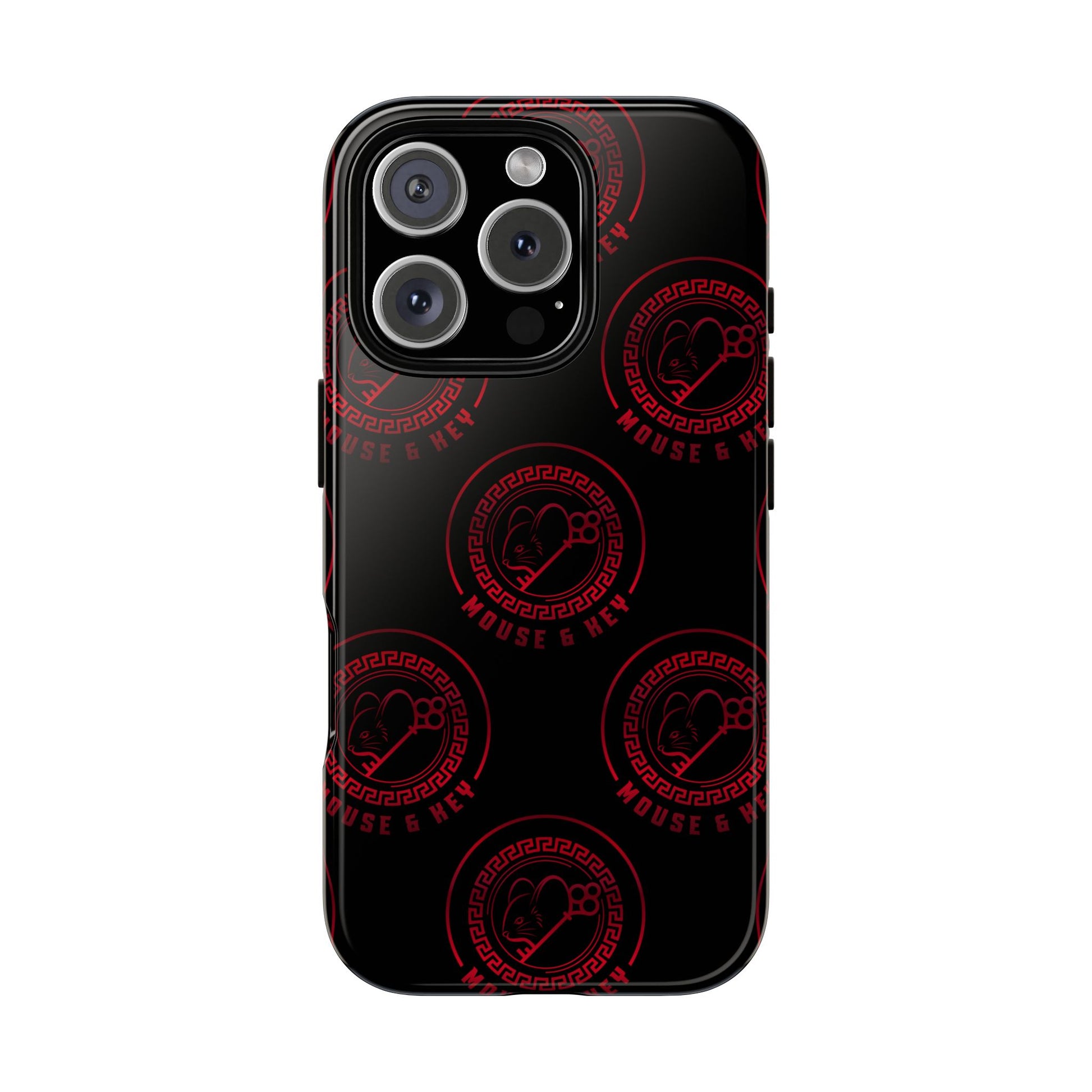 Coque de téléphone — Motif logo M&K à timbre rouge