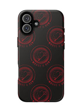 Coque de téléphone — Motif logo M&K à timbre rouge