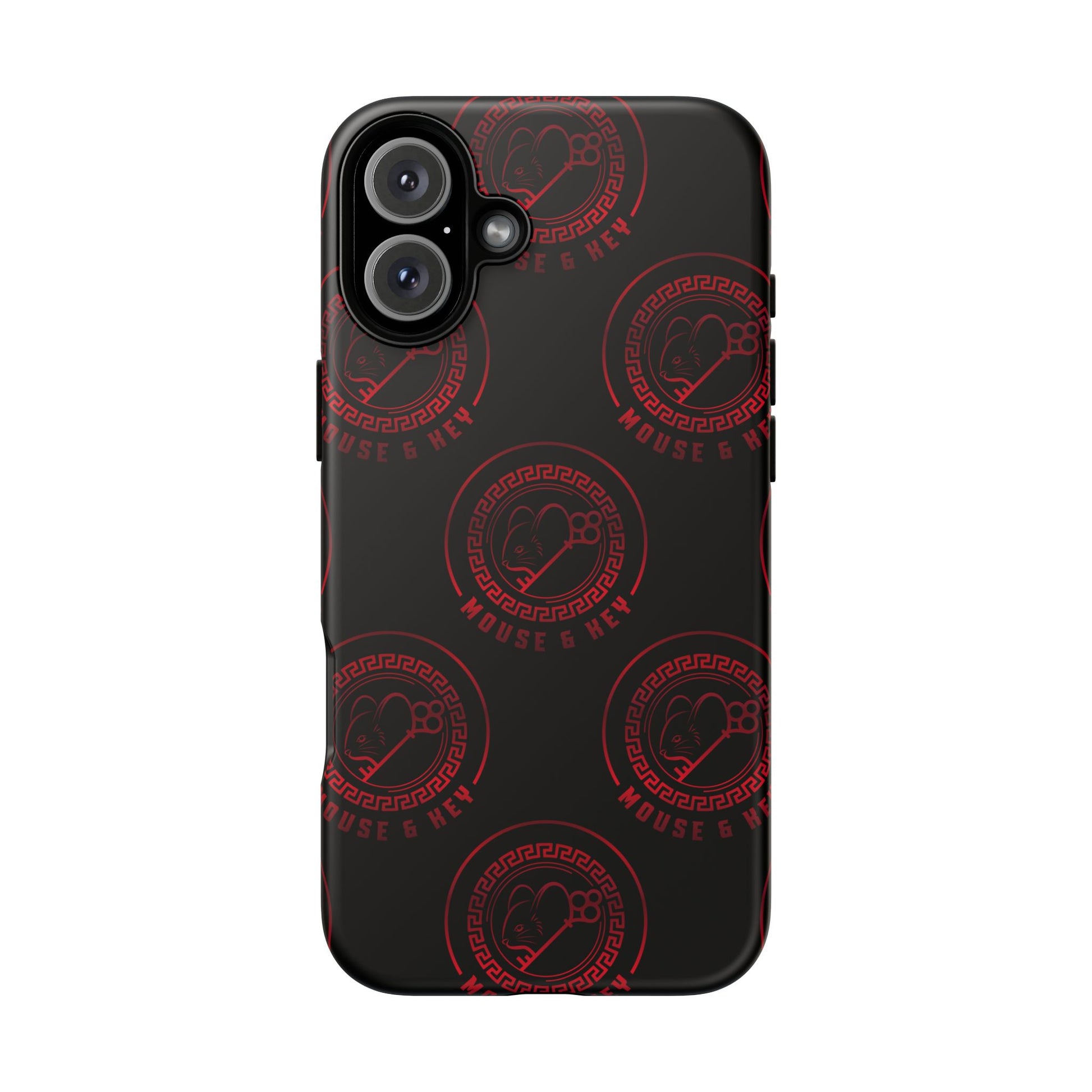 Coque de téléphone — Motif logo M&K à timbre rouge