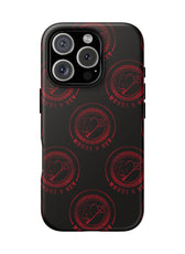 Coque de téléphone — Motif logo M&K à timbre rouge