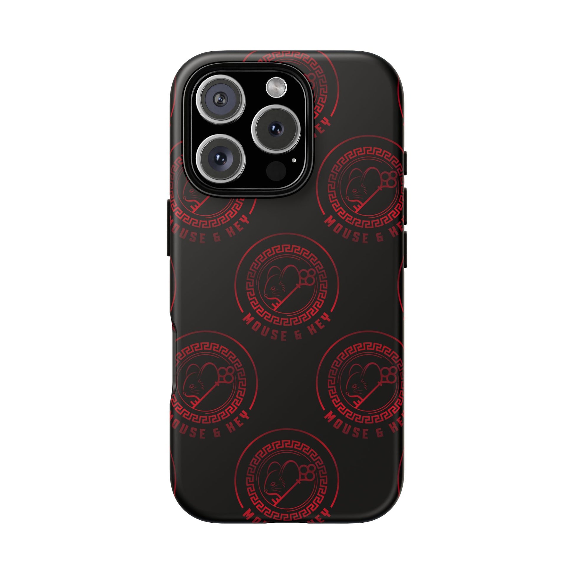 Coque de téléphone — Motif logo M&K à timbre rouge