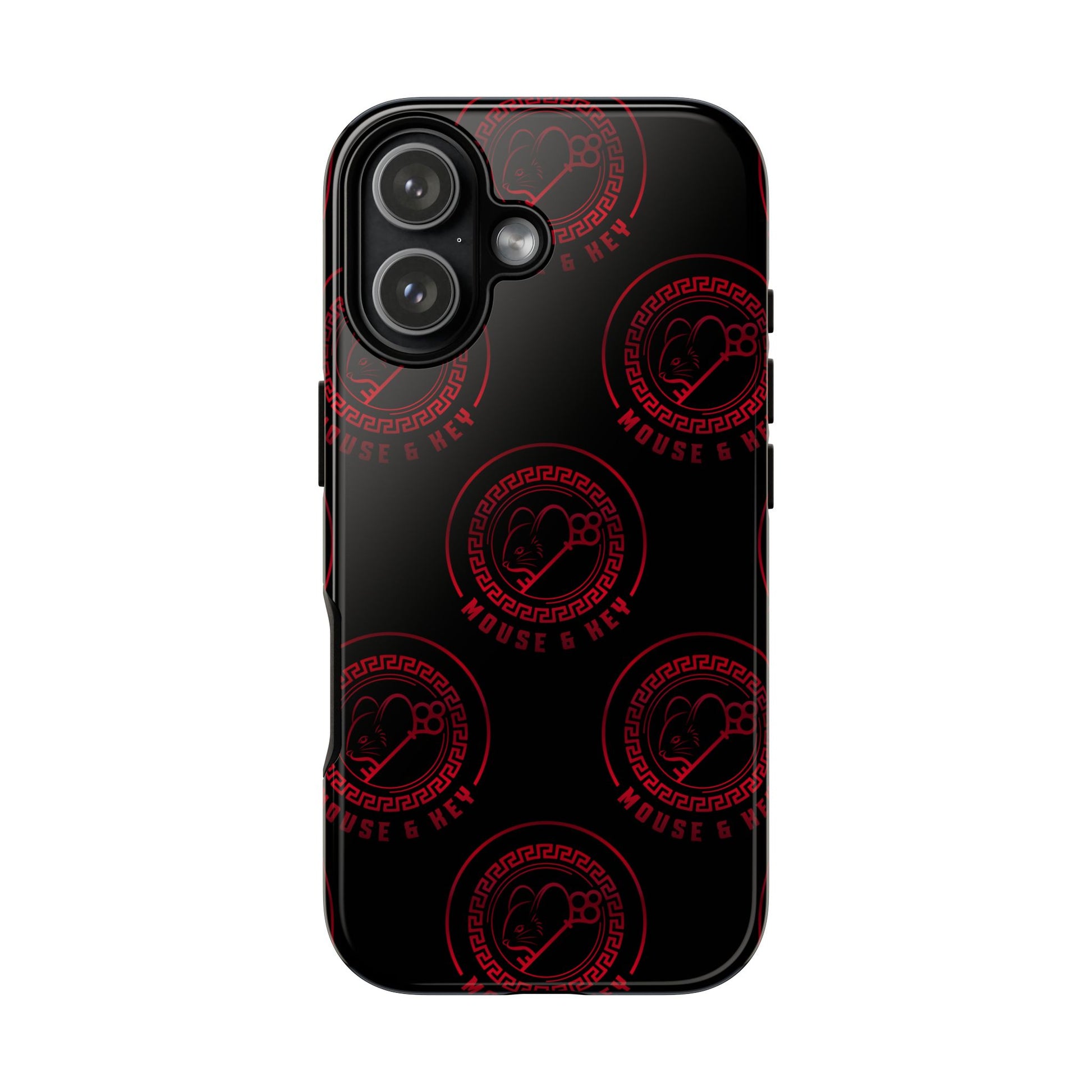 Coque de téléphone — Motif logo M&K à timbre rouge