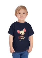 Toddler Tee — Cute Warrior Mouse Graphic Shirt