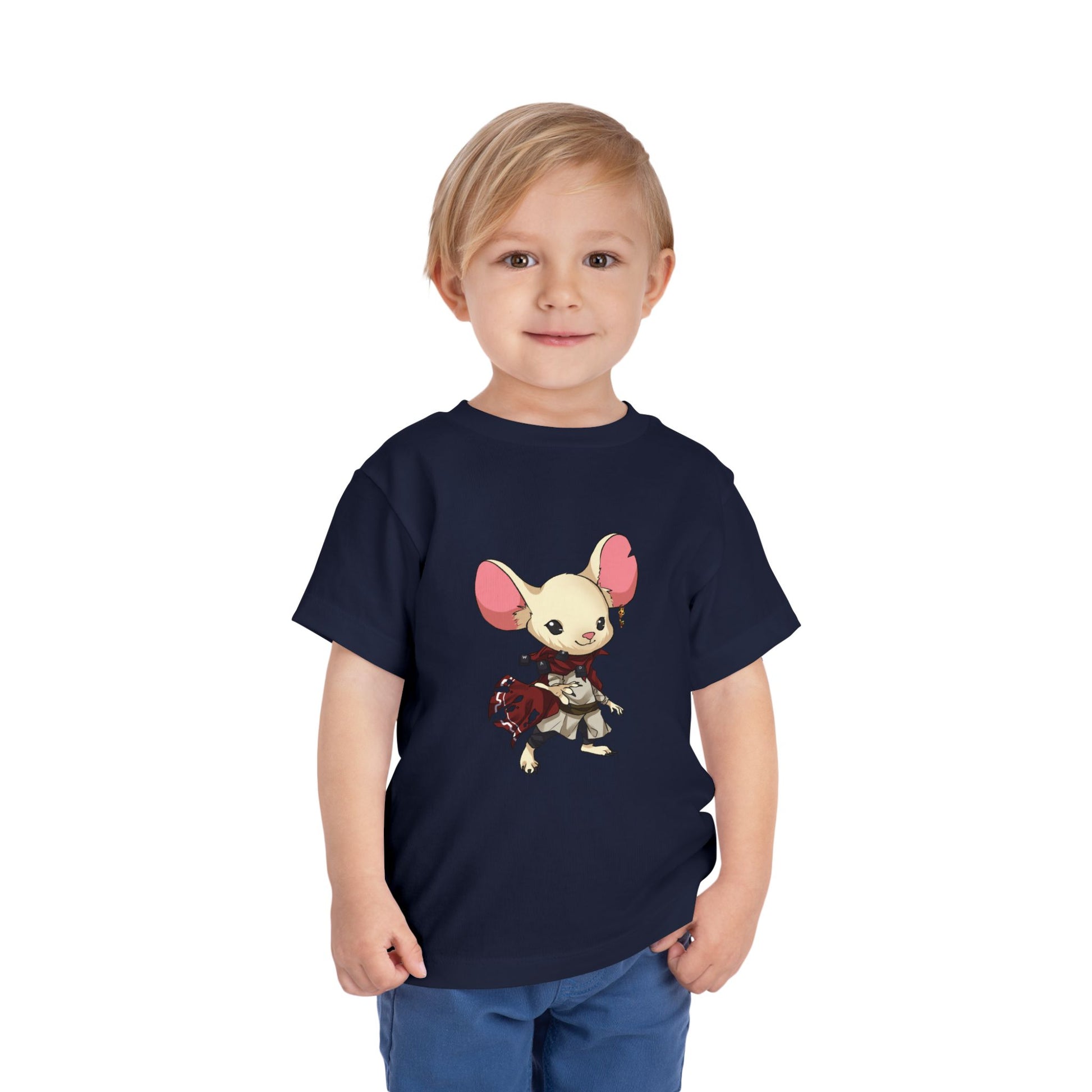 Toddler Tee — Cute Warrior Mouse Graphic Shirt