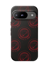 Coque de téléphone — Motif logo M&K à timbre rouge