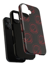 Coque de téléphone — Motif logo M&K à timbre rouge