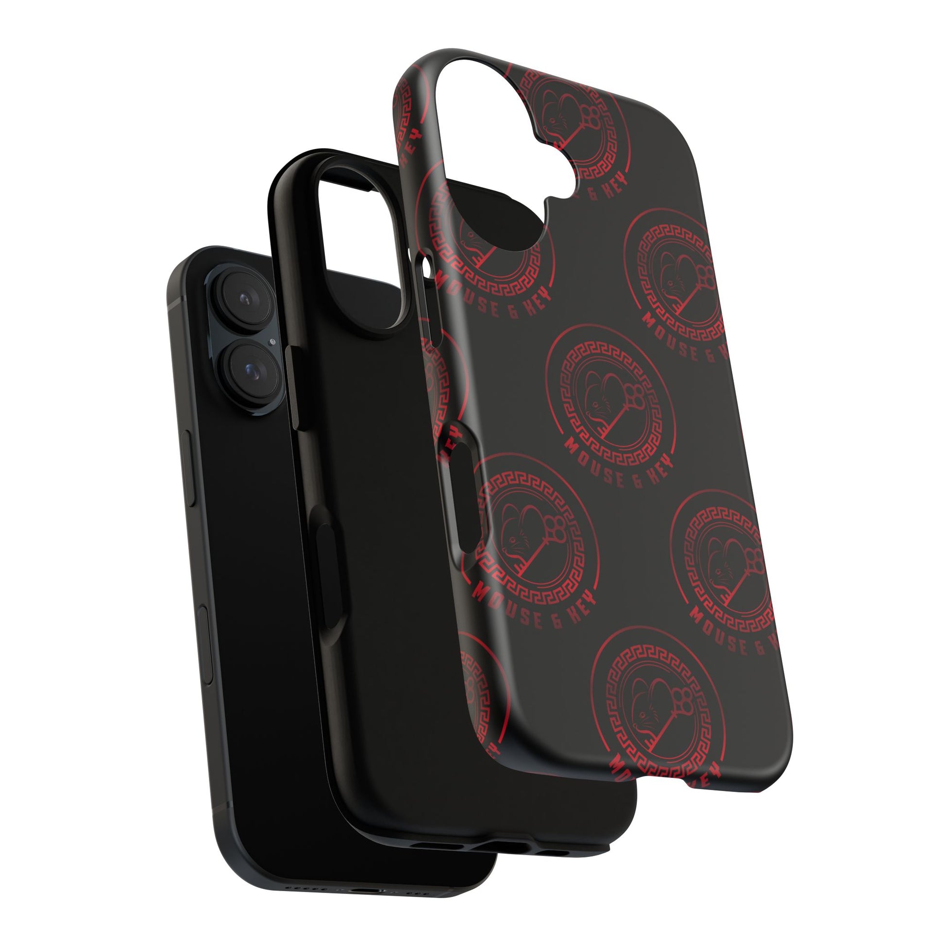 Coque de téléphone — Motif logo M&K à timbre rouge