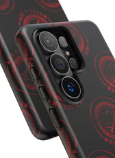 Coque de téléphone — Motif logo M&K à timbre rouge
