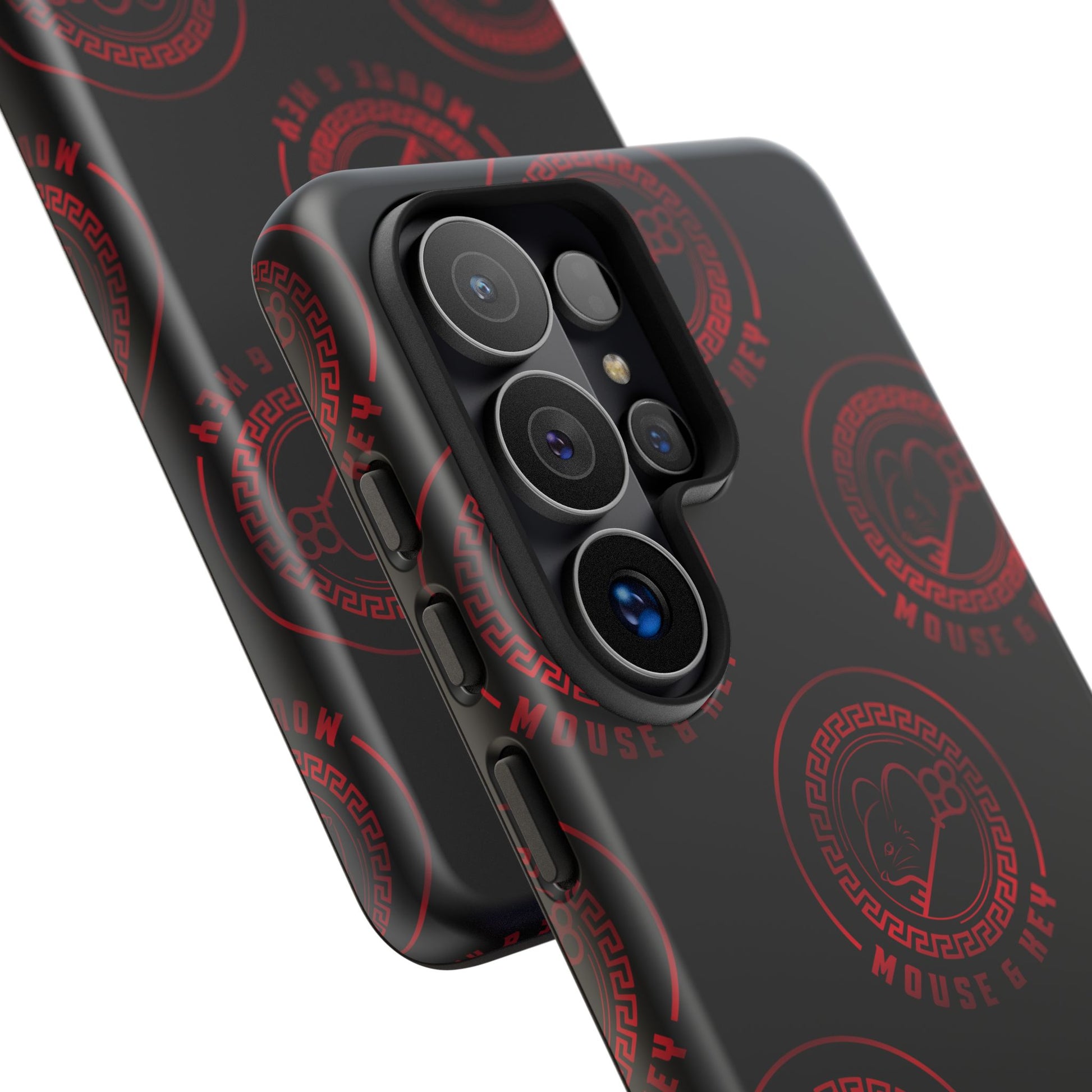 Coque de téléphone — Motif logo M&K à timbre rouge