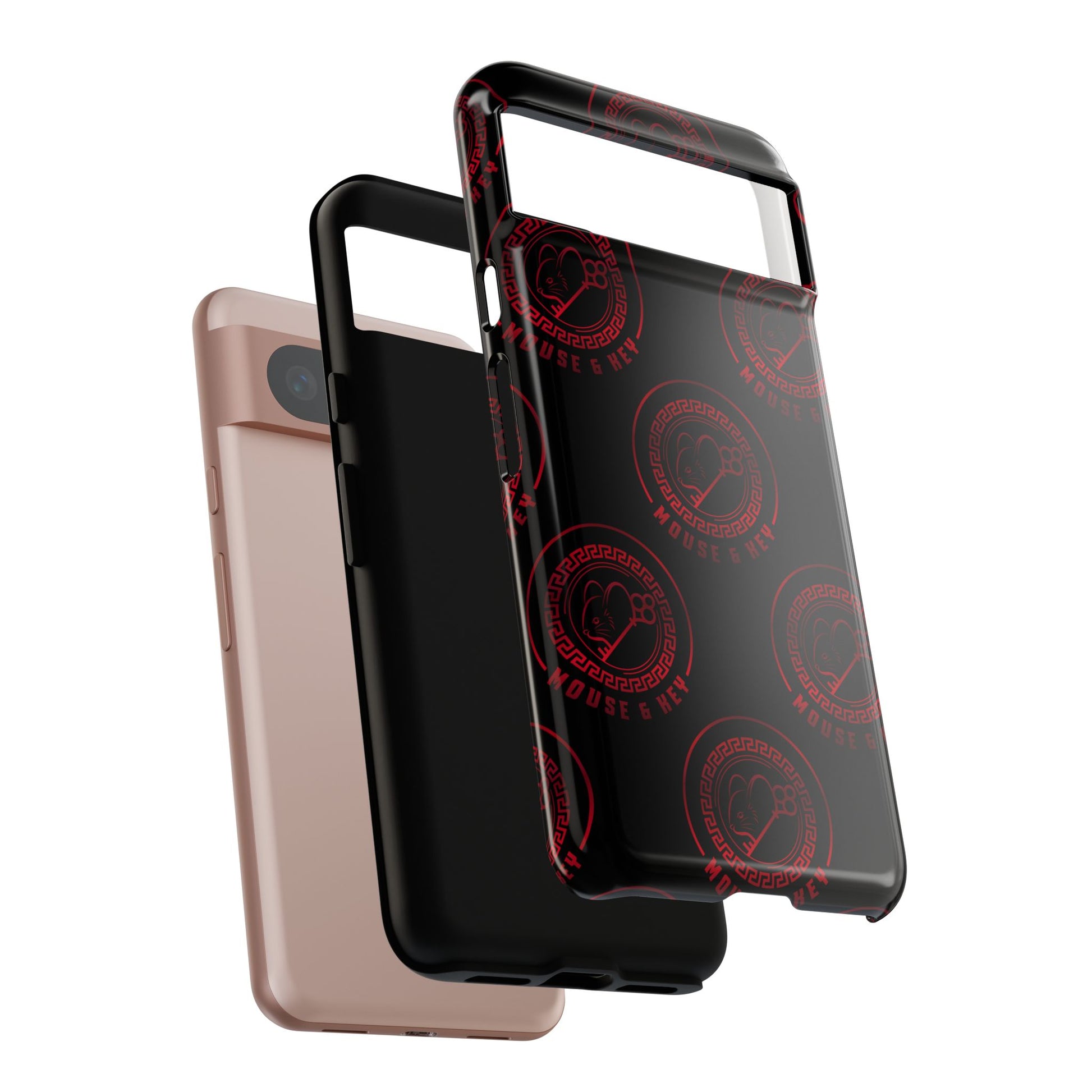 Coque de téléphone — Motif logo M&K à timbre rouge