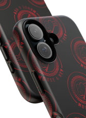 Coque de téléphone — Motif logo M&K à timbre rouge