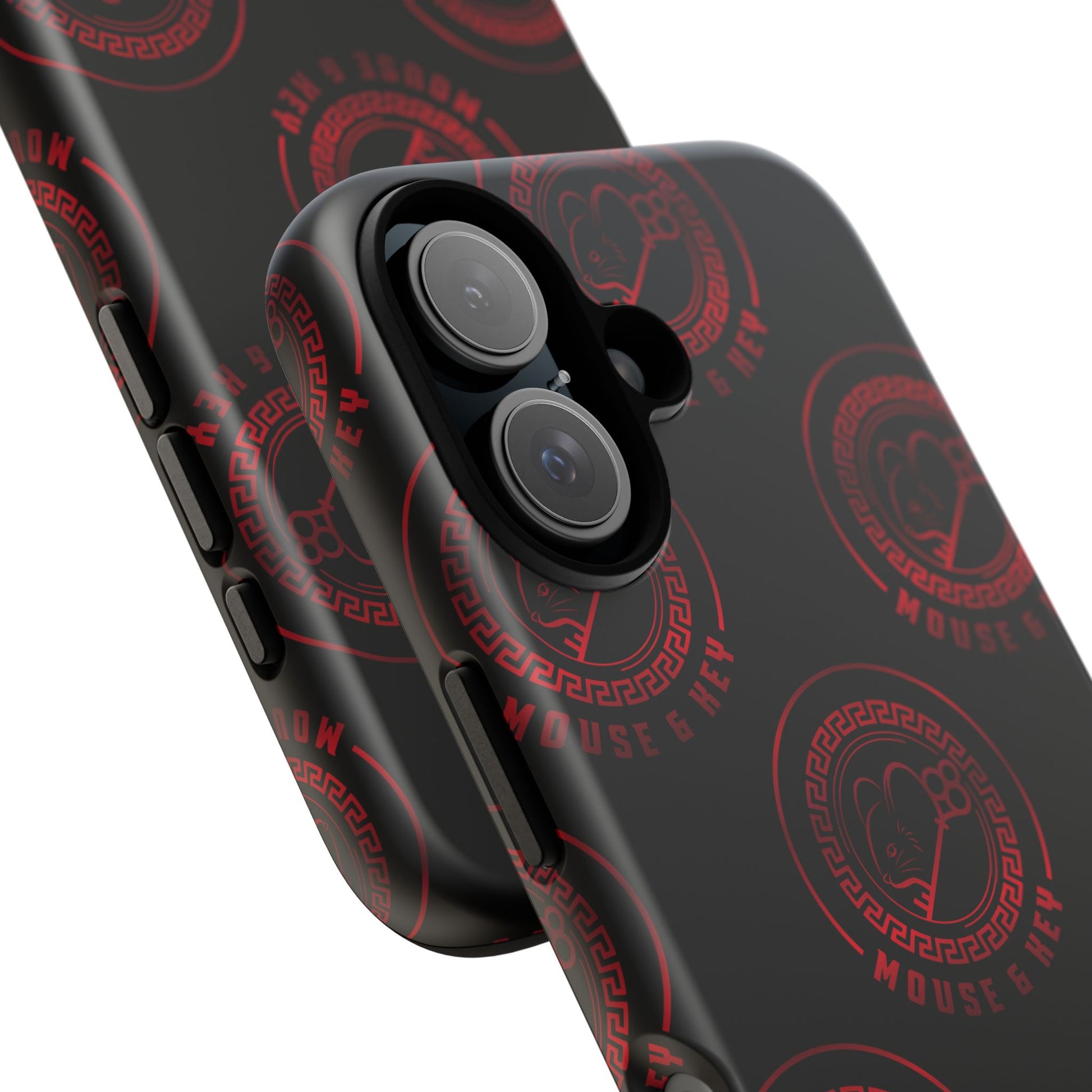 Coque de téléphone — Motif logo M&K à timbre rouge