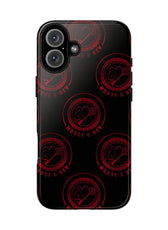 Coque de téléphone — Motif logo M&K à timbre rouge