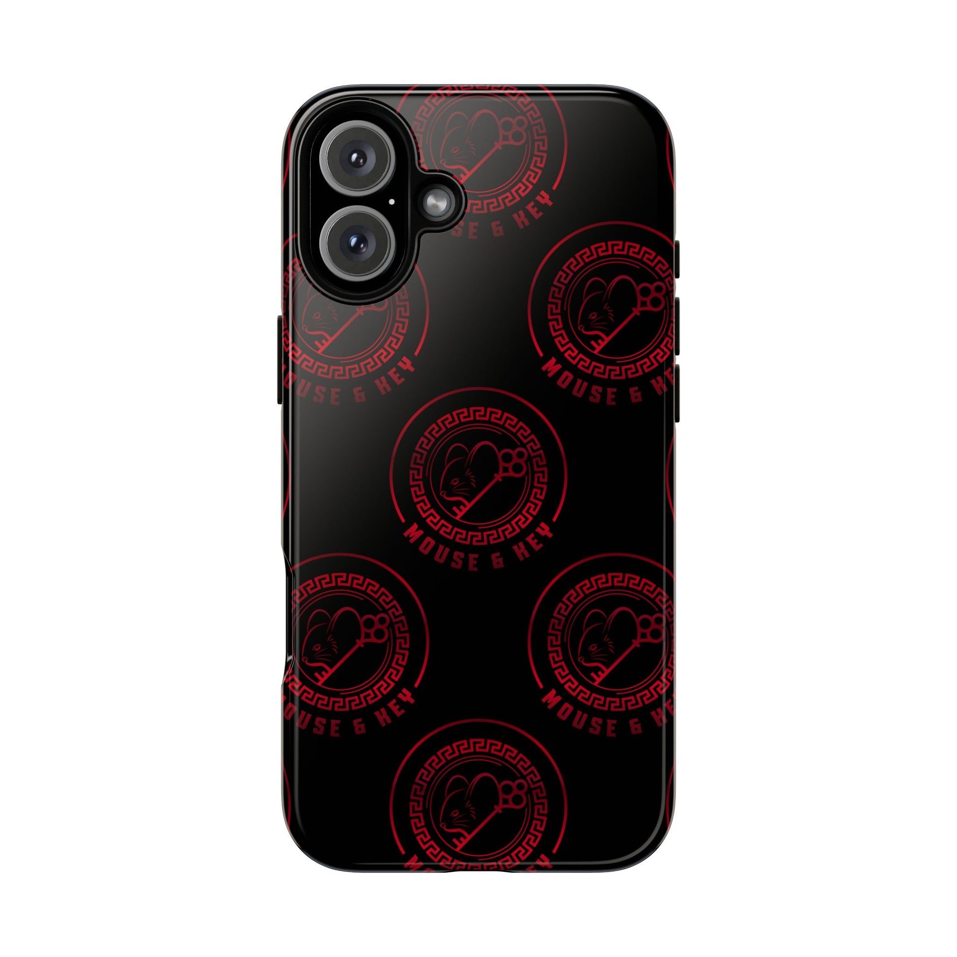 Coque de téléphone — Motif logo M&K à timbre rouge