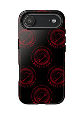 Coque de téléphone — Motif logo M&K à timbre rouge
