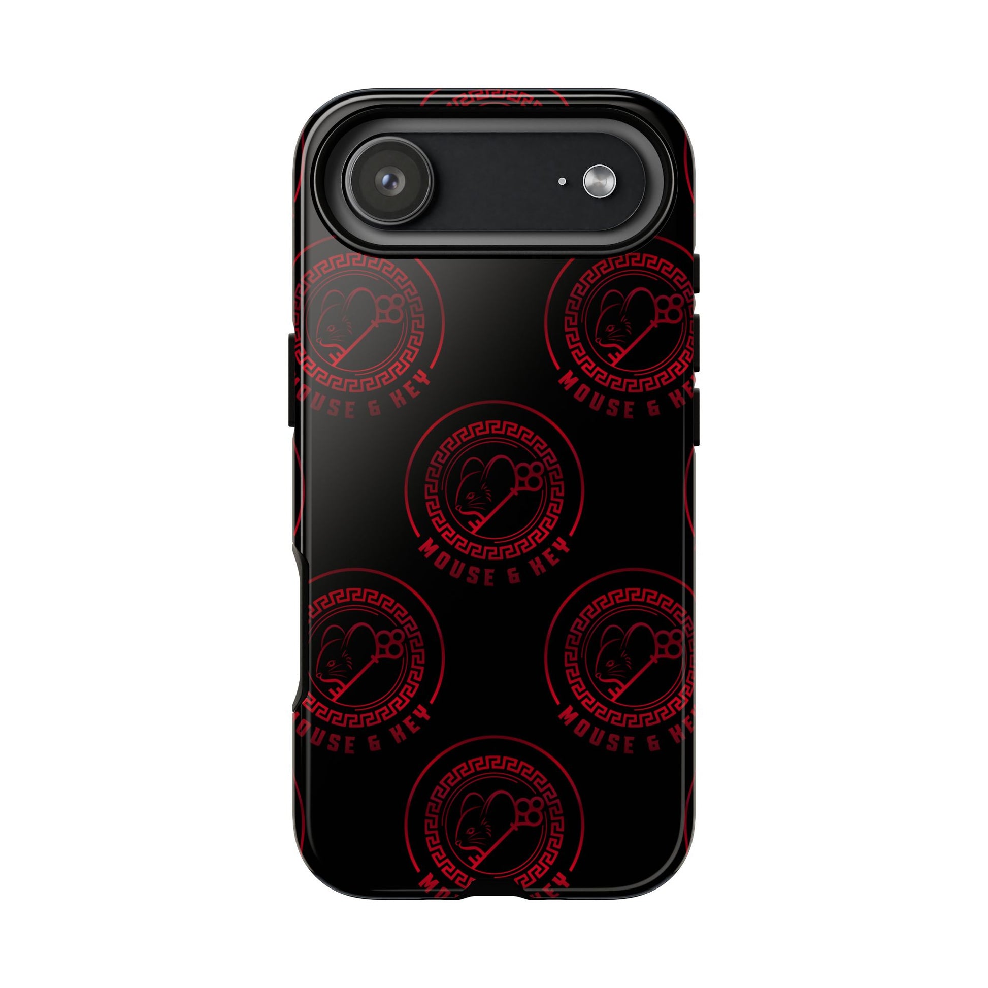 Coque de téléphone — Motif logo M&K à timbre rouge