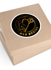 Gold M & K Gaming Round Stickers