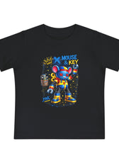 Mouse & Key Baby Tee — Colorful Robot Mouse Graphic T-Shirt