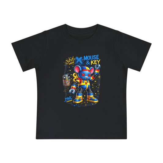 T-shirt bébé souris et clavier — T-shirt graphique souris robot coloré