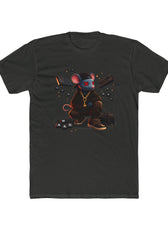 Front of heavy metal Mouse Streetwear gaming t-shirt featuring mouse character graphic with WASD keys and keyboard artwork