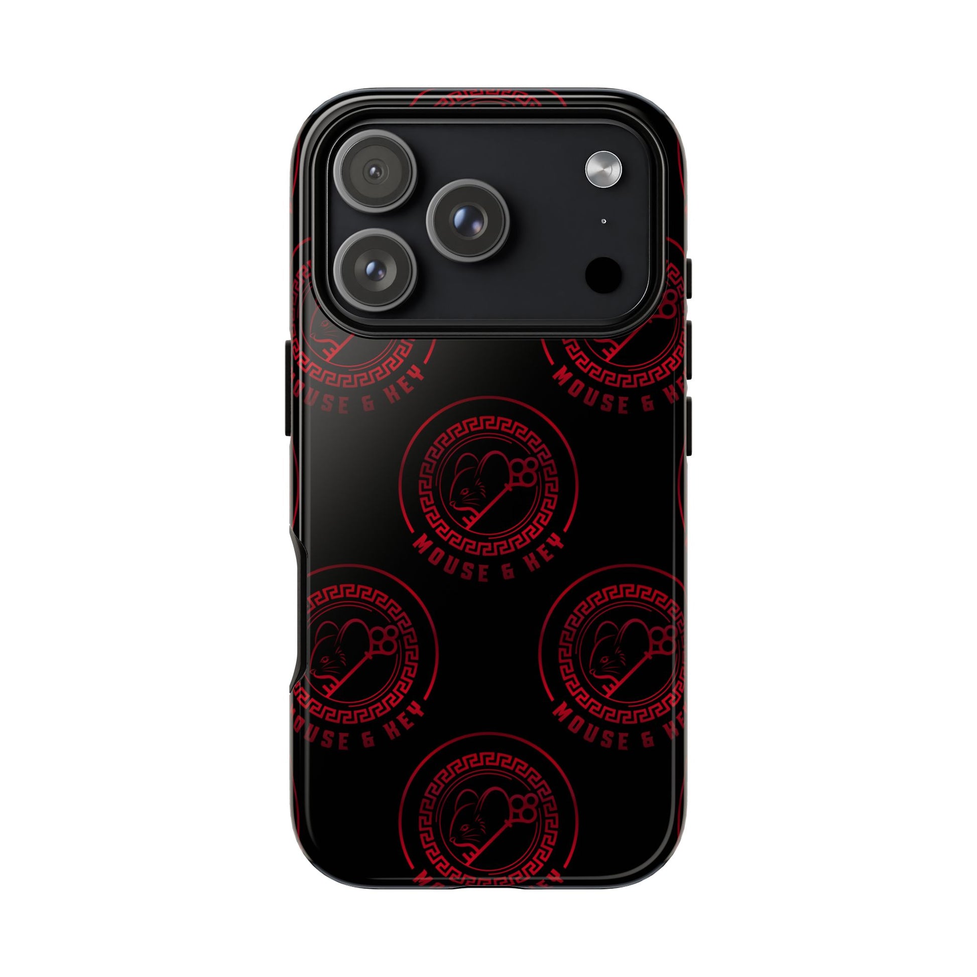 Coque de téléphone — Motif logo M&K à timbre rouge