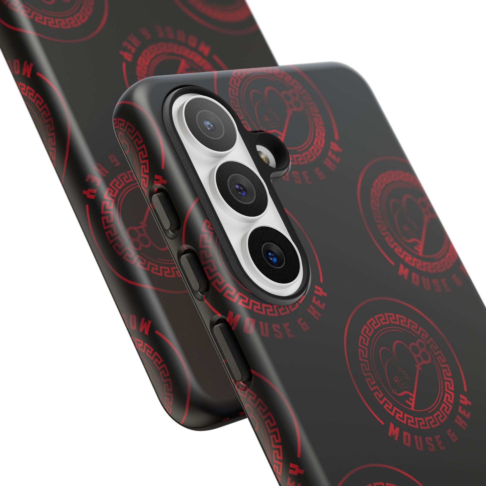 Coque de téléphone — Motif logo M&K à timbre rouge