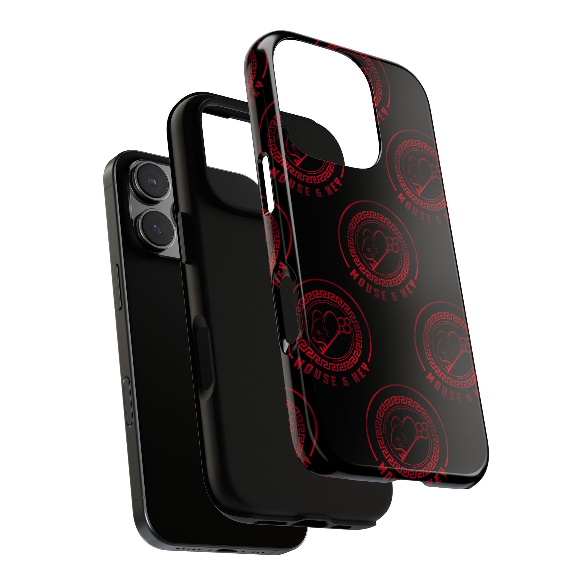 Coque de téléphone — Motif logo M&K à timbre rouge