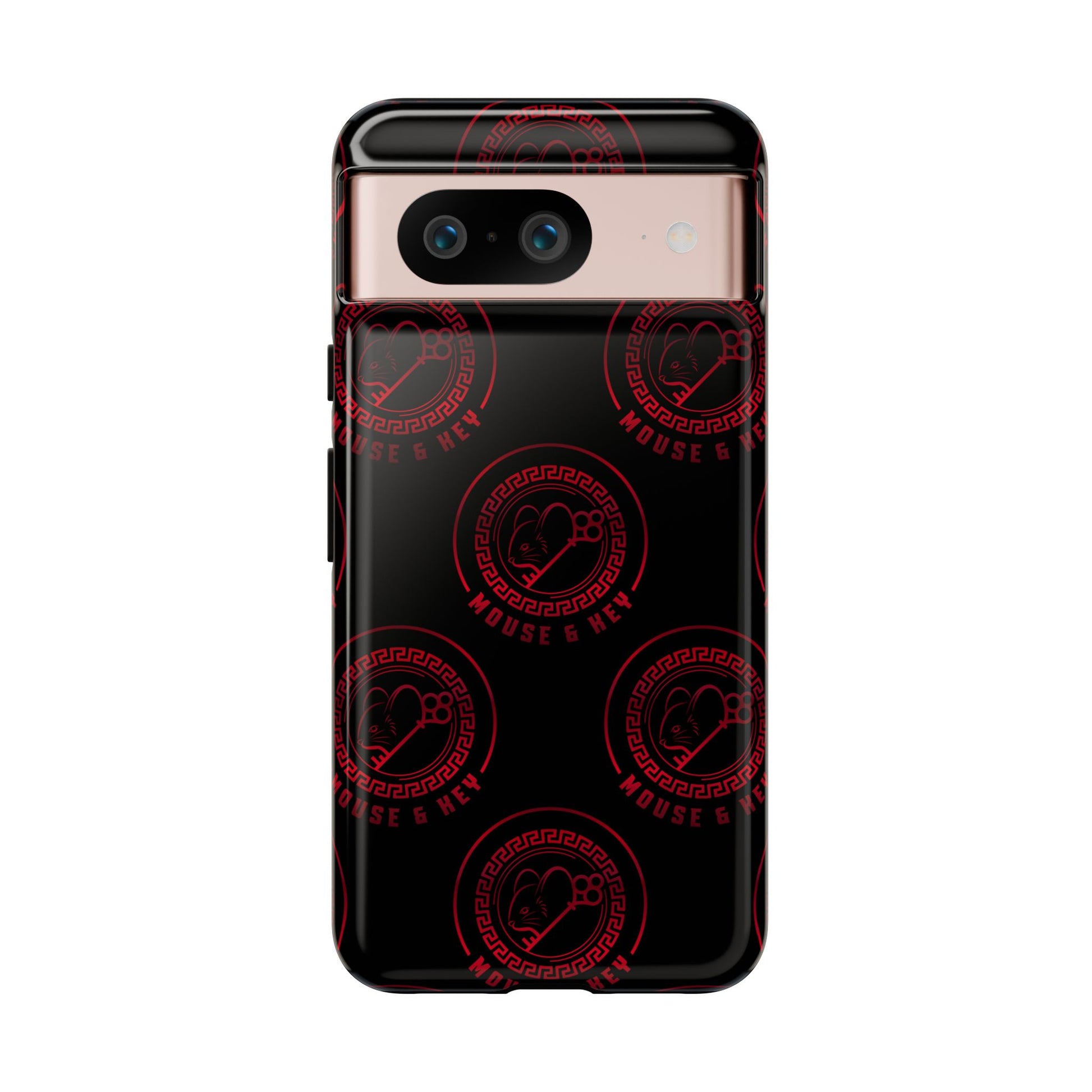 Coque de téléphone — Motif logo M&K à timbre rouge