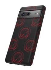 Coque de téléphone — Motif logo M&K à timbre rouge