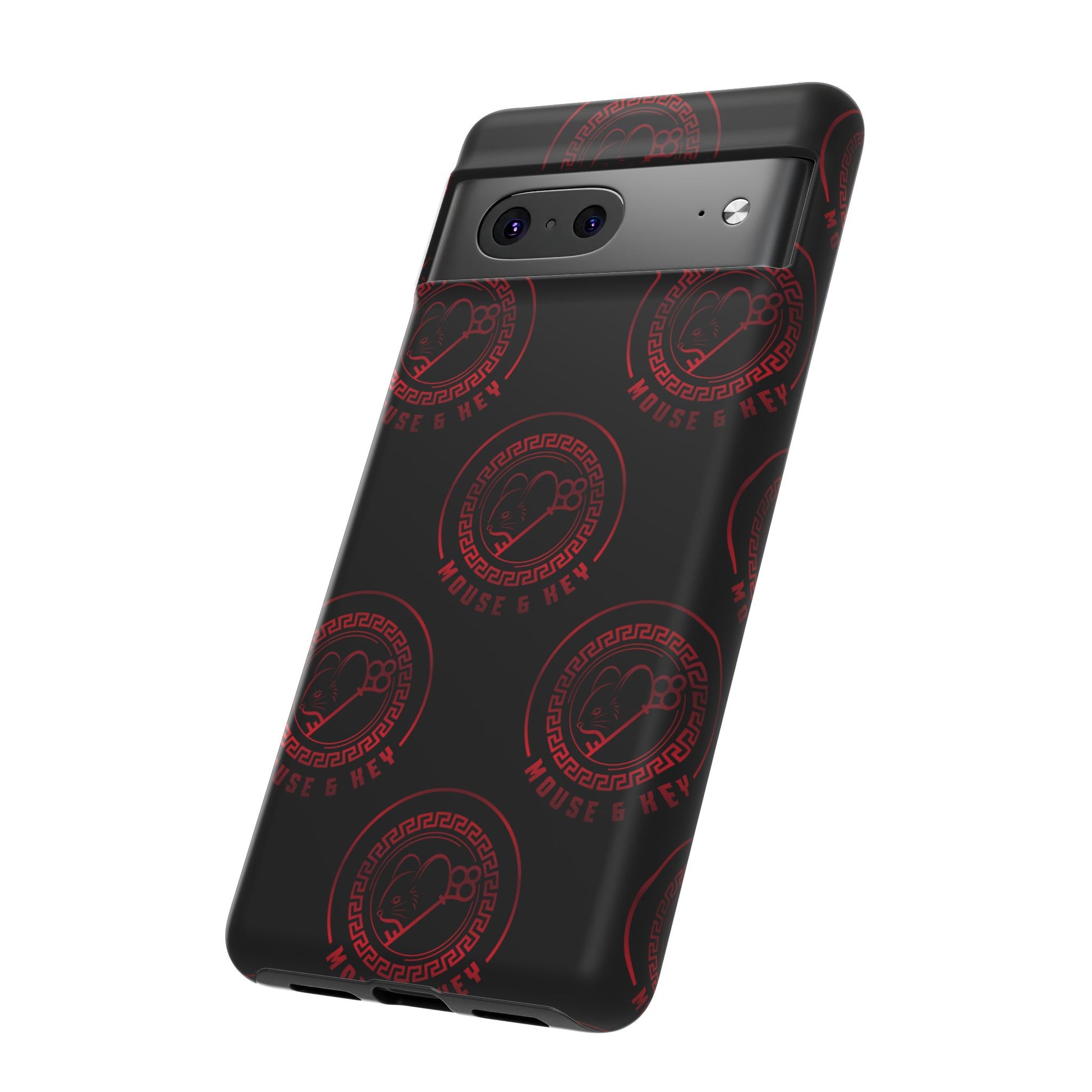 Coque de téléphone — Motif logo M&K à timbre rouge