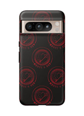 Coque de téléphone — Motif logo M&K à timbre rouge