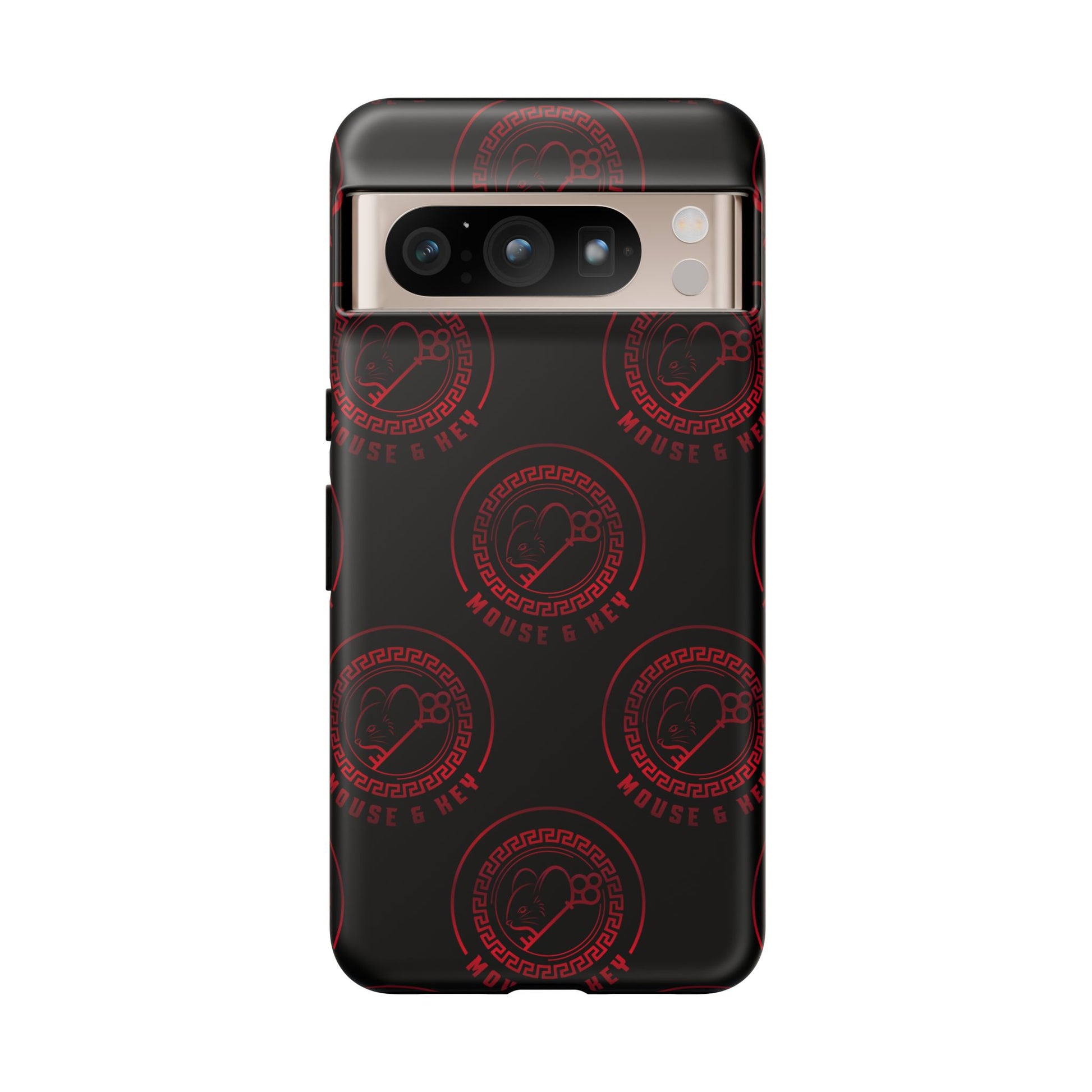 Coque de téléphone — Motif logo M&K à timbre rouge