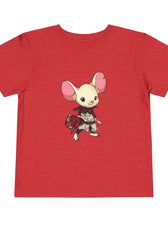 Toddler Tee — Cute Warrior Mouse Graphic Shirt