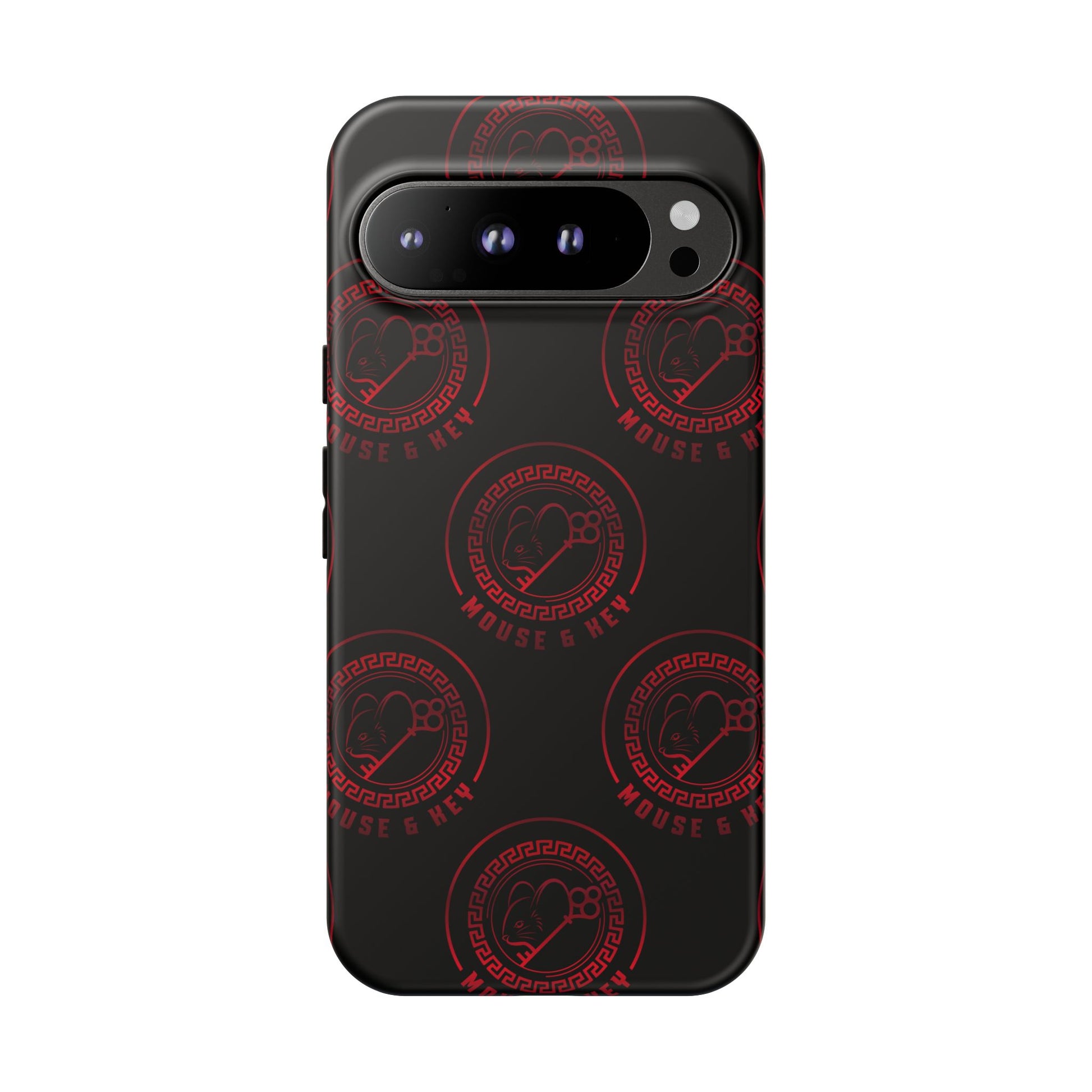 Coque de téléphone — Motif logo M&K à timbre rouge